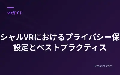 ソーシャルVRにおけるプライバシー保護：設定とベストプラクティス
