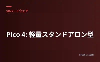 Pico 4: 軽量スタンドアロン型