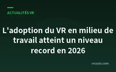L'adoption du VR en milieu de travail atteint un niveau record en 2026