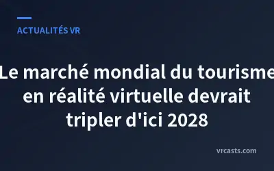 Le marché mondial du tourisme en réalité virtuelle devrait tripler d'ici 2028