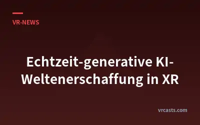 Echtzeit-generative KI-Weltenerschaffung in XR