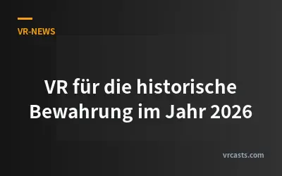 VR für die historische Bewahrung im Jahr 2026
