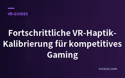 Fortschrittliche VR-Haptik-Kalibrierung für kompetitives Gaming