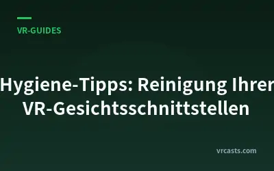 Hygiene-Tipps: Reinigung Ihrer VR-Gesichtsschnittstellen