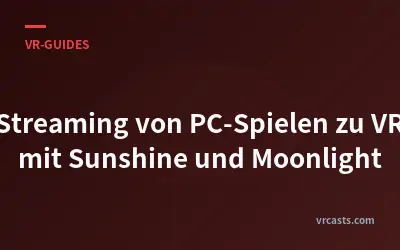 Streaming von PC-Spielen zu VR mit Sunshine und Moonlight
