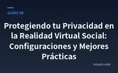 Protegiendo tu Privacidad en la Realidad Virtual Social: Configuraciones y Mejores Prácticas