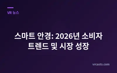 스마트 안경: 2026년 소비자 트렌드 및 시장 성장