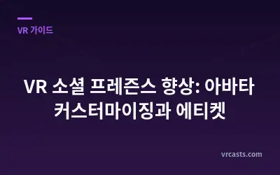 VR 소셜 프레즌스 향상: 아바타 커스터마이징과 에티켓