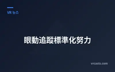 아이트래킹 표준화 노력