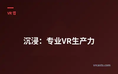 沉浸：专业VR生产力